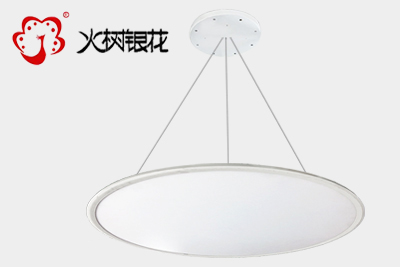 火树银花圆形侧发光平板灯办公吊线灯超薄圆形led面板灯 Φ800-1200